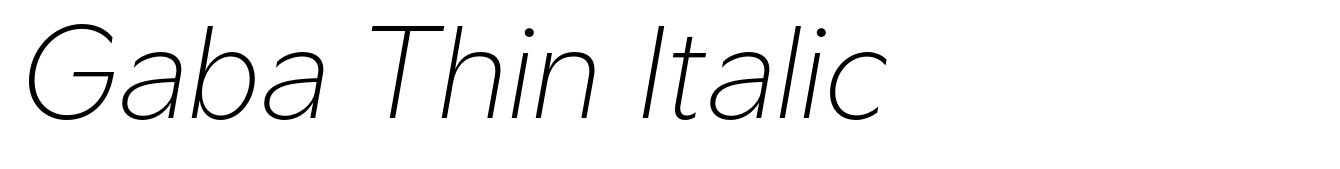 Gaba Thin Italic